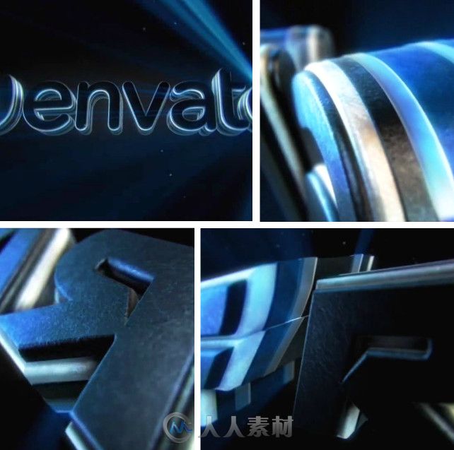 闪光巨幕Logo演绎动画AE模板 Videohive Shine Logo Text Reveal Element 3D 10766498