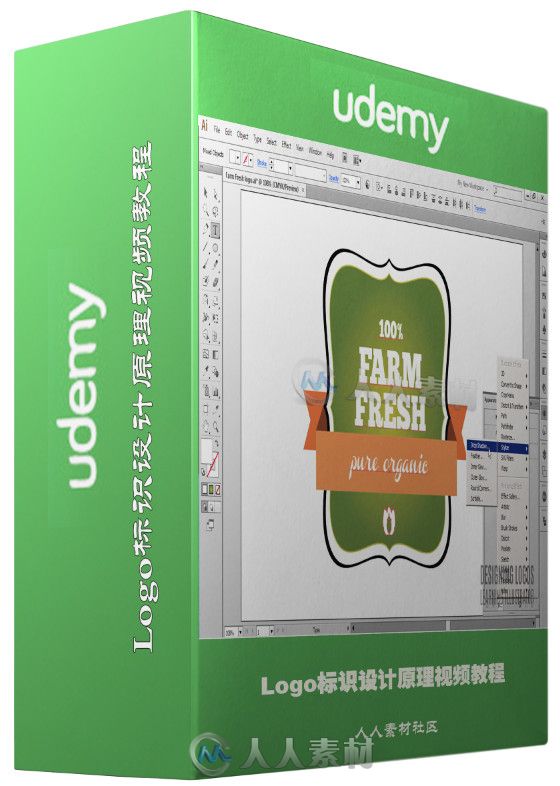 Logo标识设计原理视频教程 Udemy Designing logos Learning Illustrator