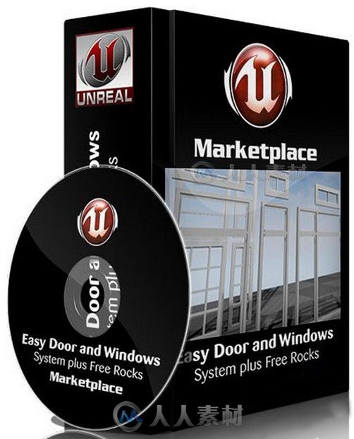 Unreal Engine游戏引擎扩展资料 - 游戏门窗系统 Unreal Engine Marketplace Easy D...