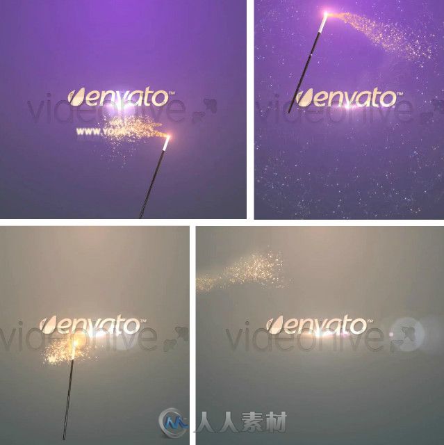 魔术棒Logo演绎动画AE模板 Videohive Magic Stick Logo Opener 5169749