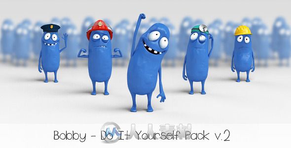 鲍比卡通角色动画包AE模板 Videohive Bobby Character Animation DIY Pack 8909239