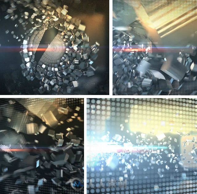 超炫金属水晶Logo演绎动画AE模板 Videohive Metallic Crystal Logo Text Reveal 65...