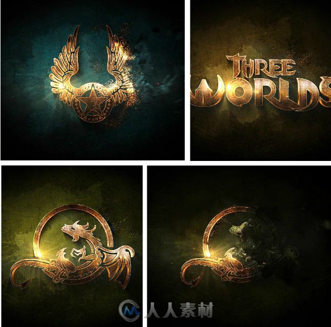 超炫史诗级电影游戏Logo演绎动画AE模板 Videohive Inspired For Adventure 11073175