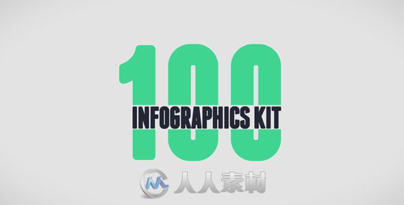 100组信息图表统计数据展示动画AE模板 Videohive 100 Infographics Kit 10937169