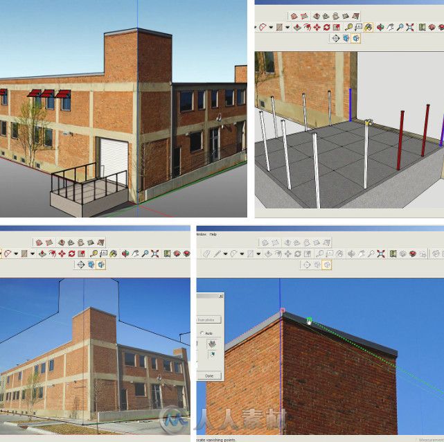 SketchUp中利用2D图像建模训练视频教程