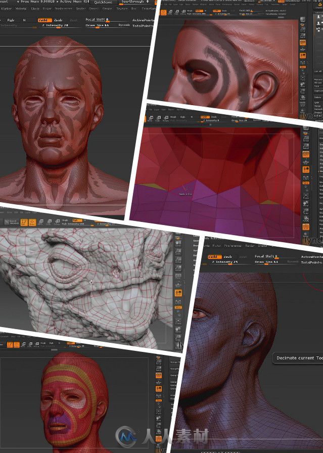 ZBrush自动拓扑工具训练视频教程 Managing Edge Flow in ZBrush