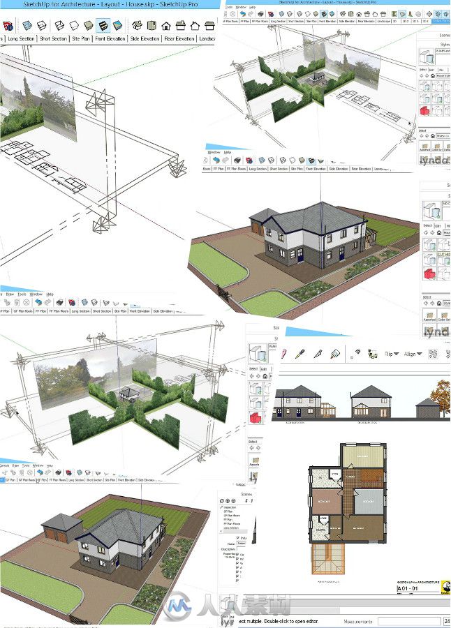 SketchUp建筑设计高级训练视频教程 SketchUp for Architecture LayOut