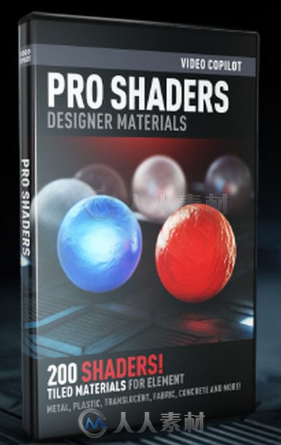 ProShaders2材质贴图包Element3D V2扩展资料 Video Copilot Pro Shaders 2 for Ele...