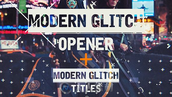 超酷媒体包装动画AE模板 Videohive Epic Modern Glitch Opener 11468287