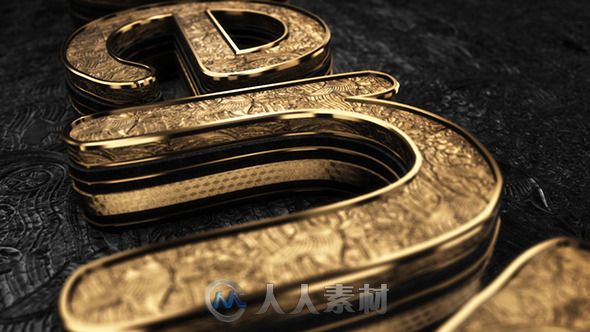 超酷黑金Logo演绎动画AE模板 Videohive Black Gold Logo V3 12154932