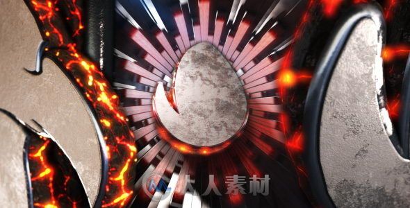 震撼抽象巨幕Logo演绎动画AE模板 Videohive Abstract Magma Logo 12324122