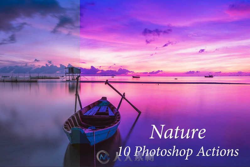 自然风光超级调色特效PS动作 Creativemarket Nature Ps Actions 452956