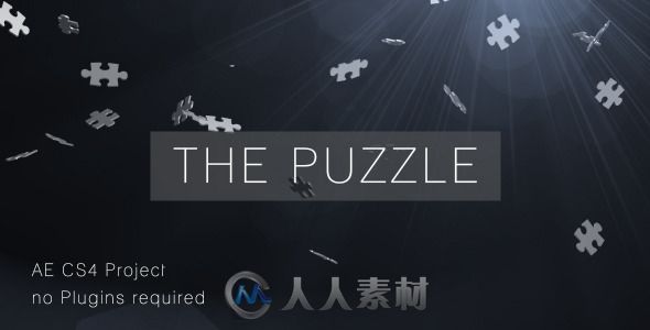 飘落拼图Logo演绎动画AE模板 Videohive The Puzzle 2128710