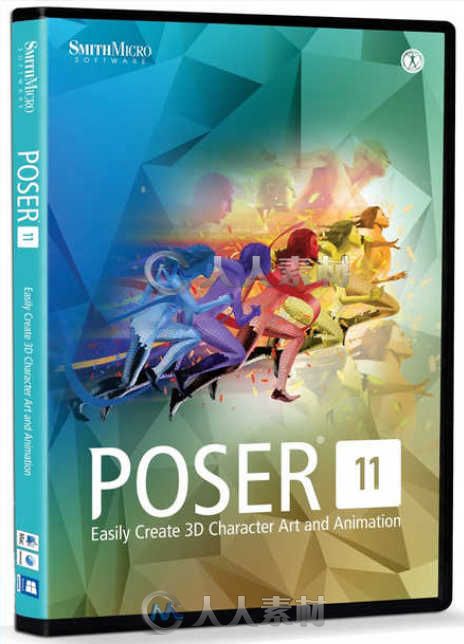 Poser人物造型设计软件V11.0.1.31230版+资料包 Smith Micro Poser Pro v11.0.1.312...