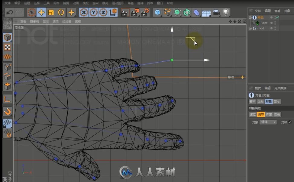 C4D人物角色模版绑定中文基础教程