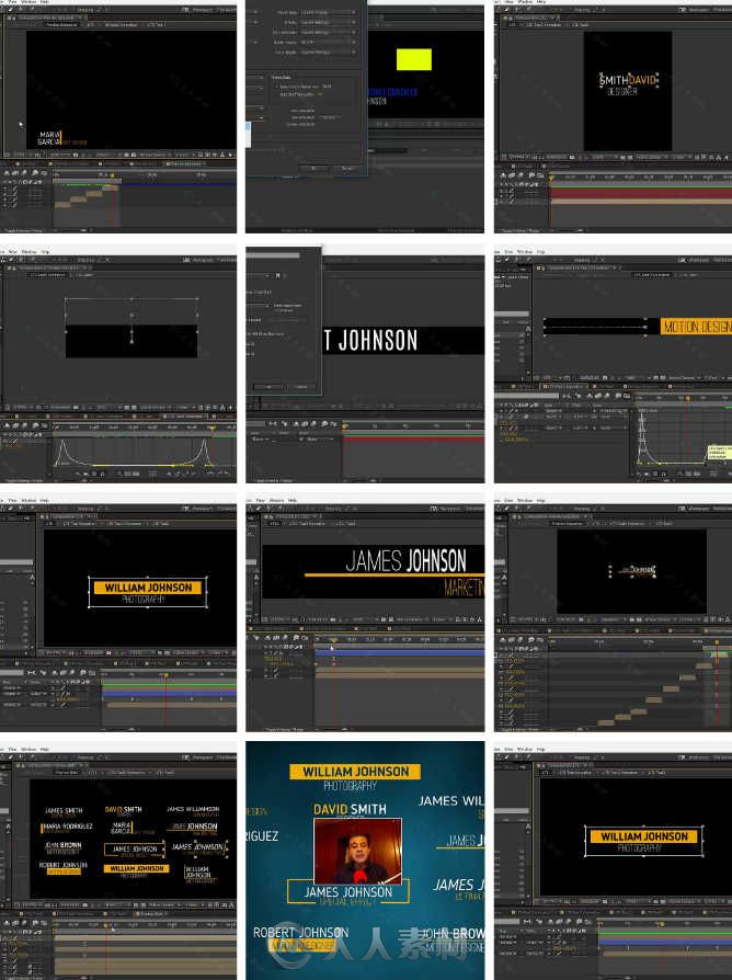 AE下横栏文本动画训练视频教程 Udemy Master Lower Third Text Animation in Adobe...