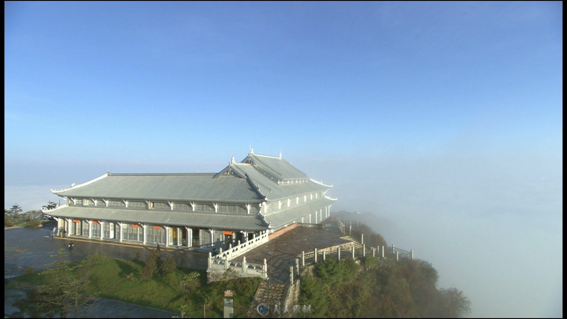 四川峨眉山仙境风光古建筑塔楼高山云海城市宣传高清实拍视频素材