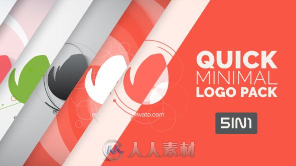 短小快速简洁Logo演绎动画AE模板 Videohive Quick Minimal Logo Pack 13552742