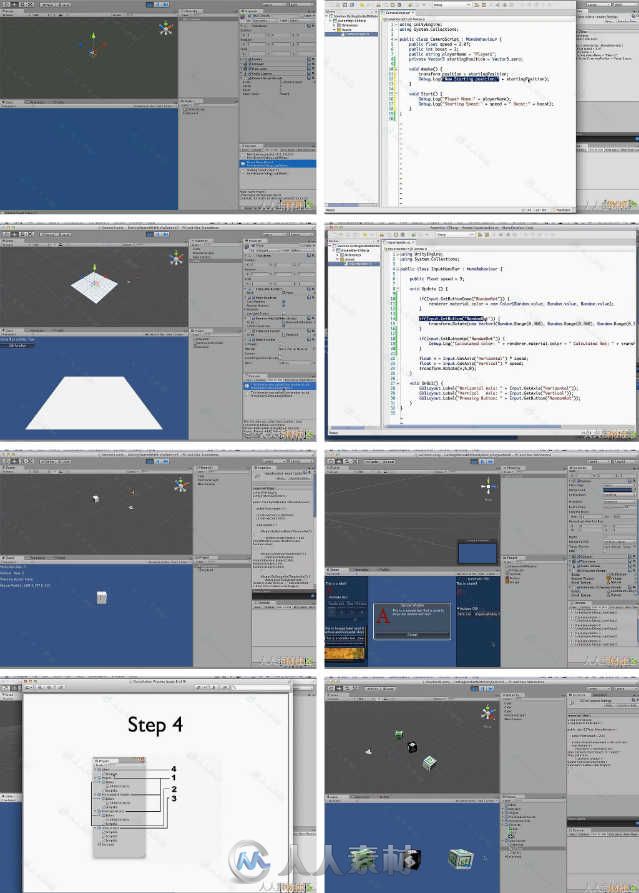 Unity脚本制作入门训练视频教程 Udemy Getting Started with Unity 4 Scripting