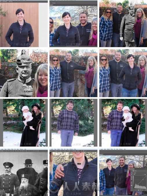 PS照片合影人物添加技术训练视频教程 Photoshop Compositing Project Adding a Per...