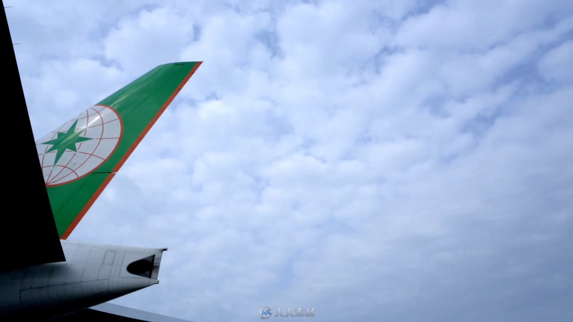 长荣航空公司高清宣传片航空飞机云端特写机场人流特写高清实拍素材