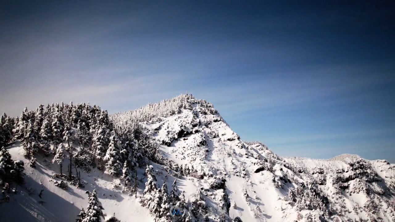 冬天雪山时间流逝延时摄影实拍视频素材