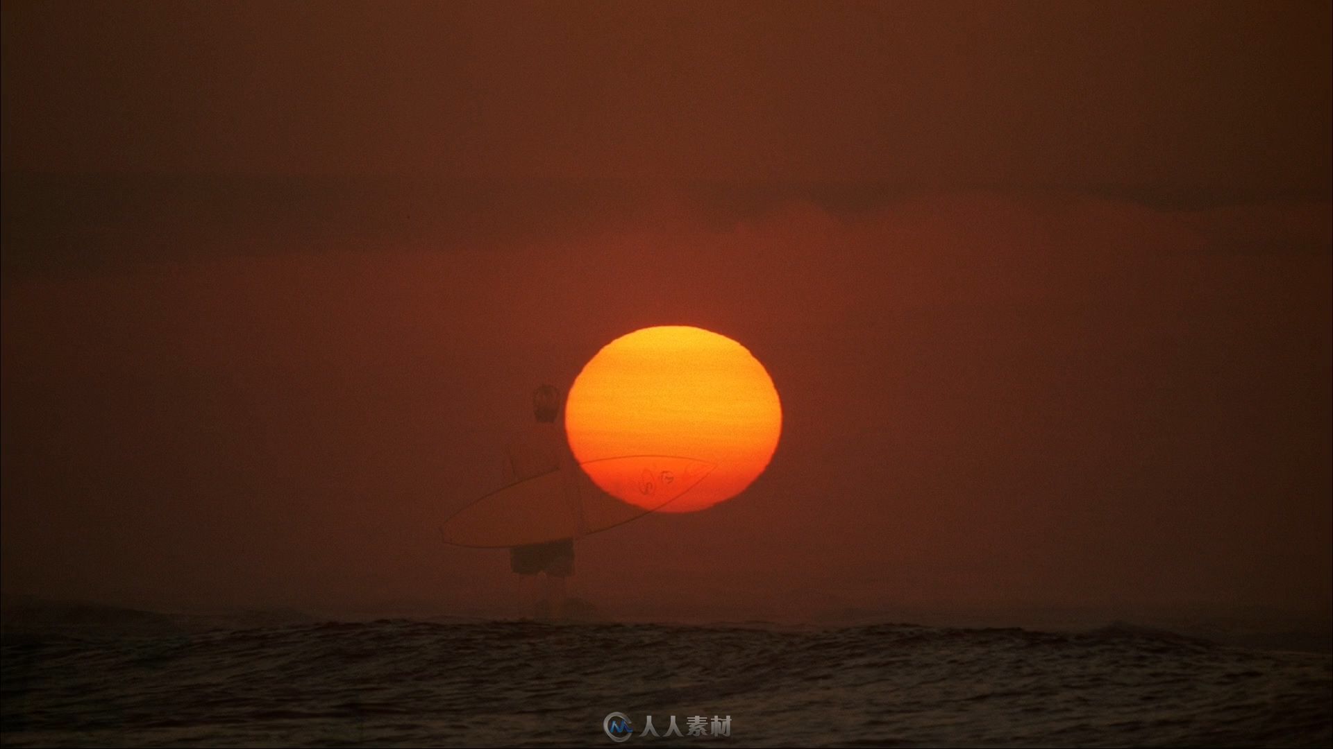 海边太阳波涛汹涌高清实拍视频素材