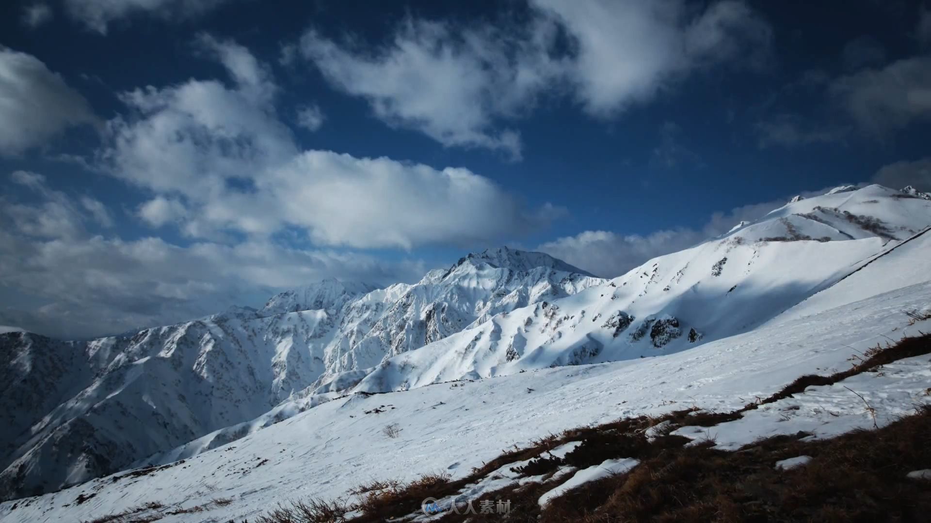 延时摄影雪山风景高清实拍视频素材