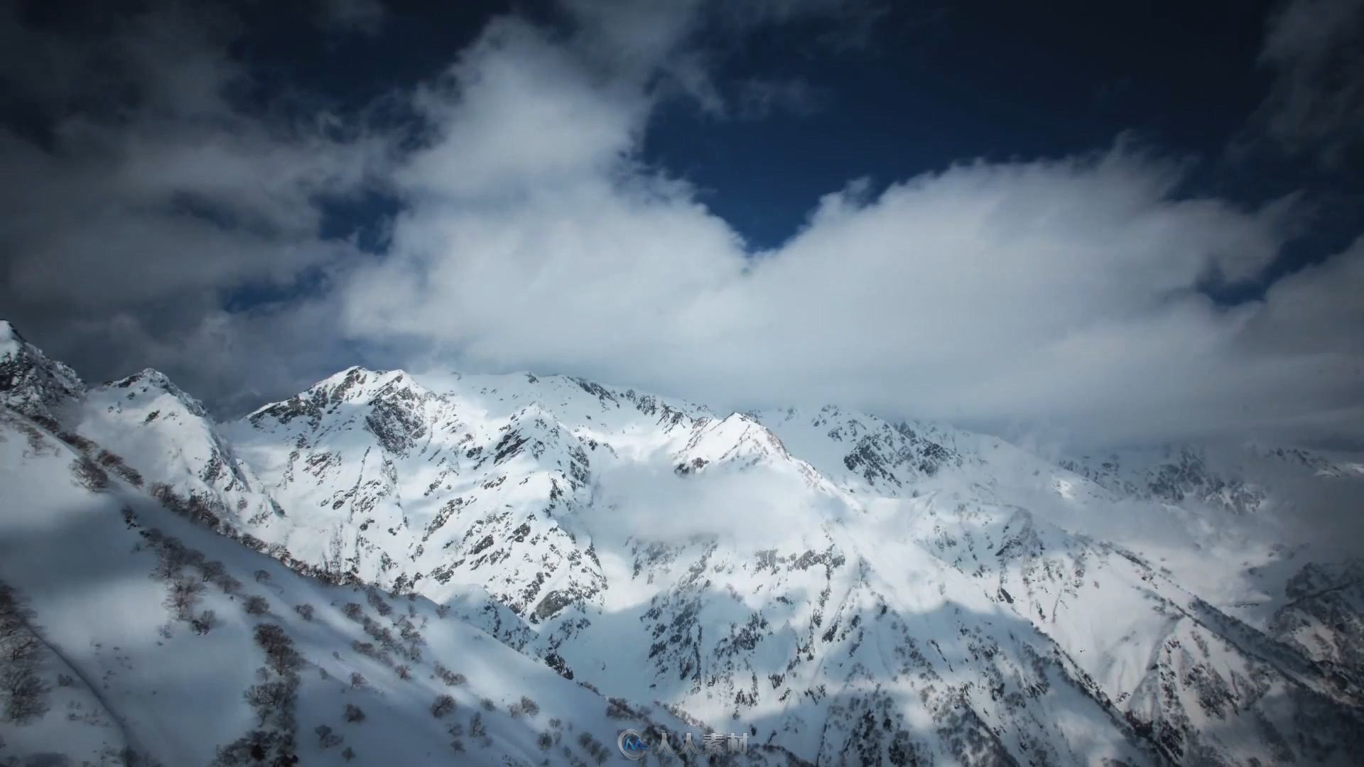 延时摄影雪山风景高清实拍视频素材