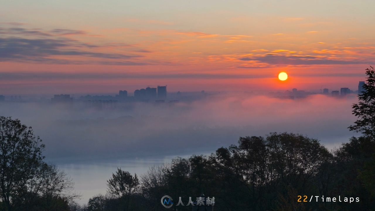 基辅城市延时摄影高清实拍视频素材