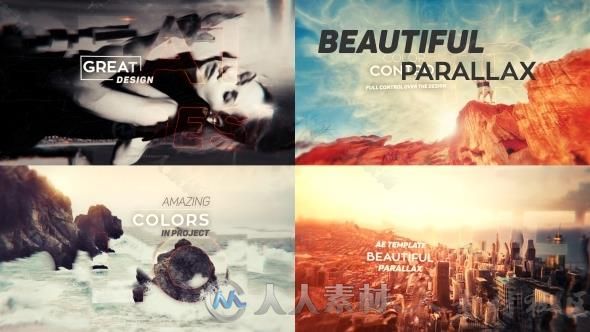 唯美视差混合展示动画AE模板 Videohive Beautiful Parallax 14506085