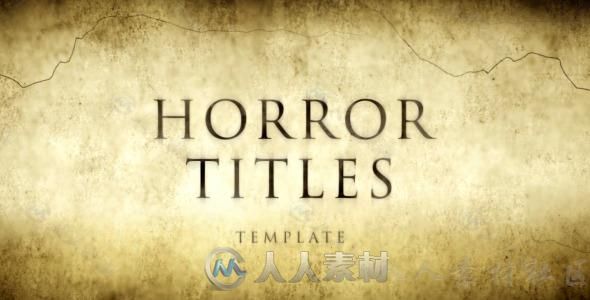 恐怖电影诡异氛围片头动画AE模板 Videohive Horror Movie Titles 7586081