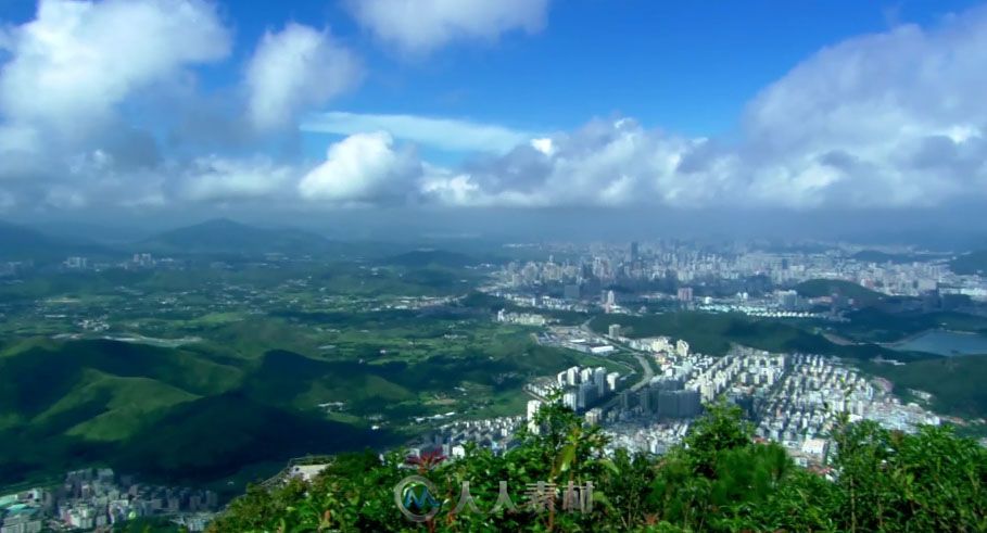 深圳城市高清实拍视频素材生态绿色航拍素材运动建筑延时摄影