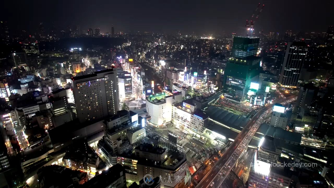 延时摄影东京新宿的夜景高清实拍视频素材