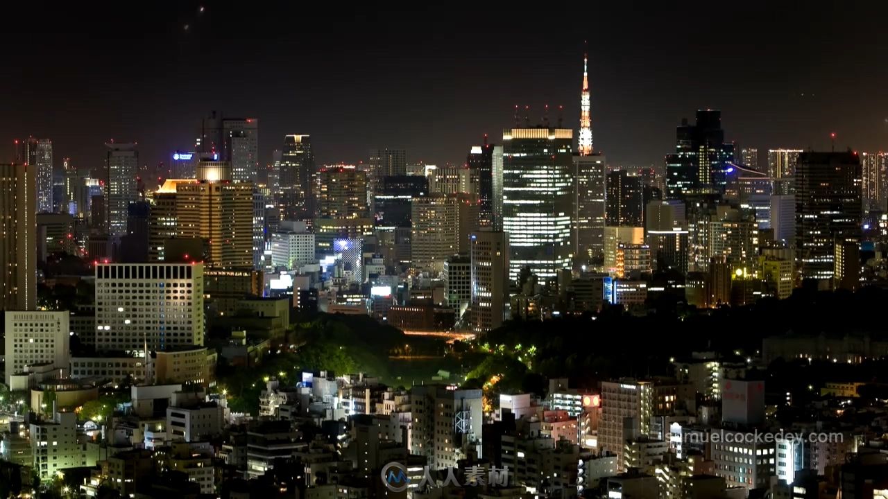 延时摄影东京新宿的夜景高清实拍视频素材