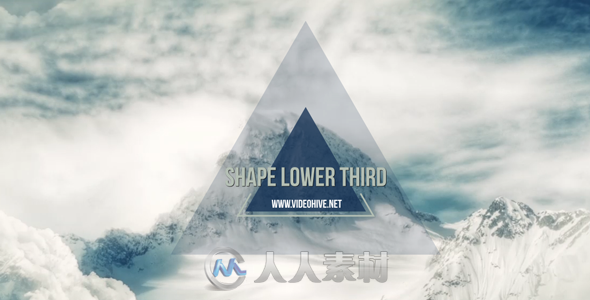 经典图形横栏标题动画AE模板 Videohive Shape Lower Third 11187308