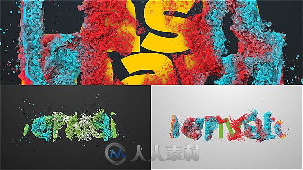 多彩珊瑚质感特效Logo演绎动画AE模板 Videohive Coral Logo 15019463