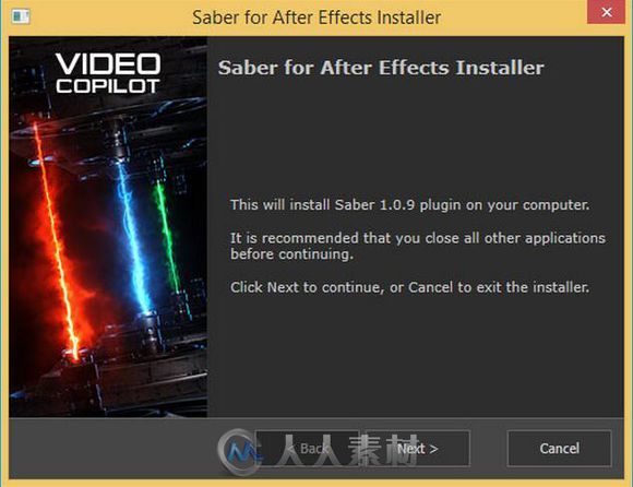 VideoCopilot Saber激光光柱AE插件 汉化版