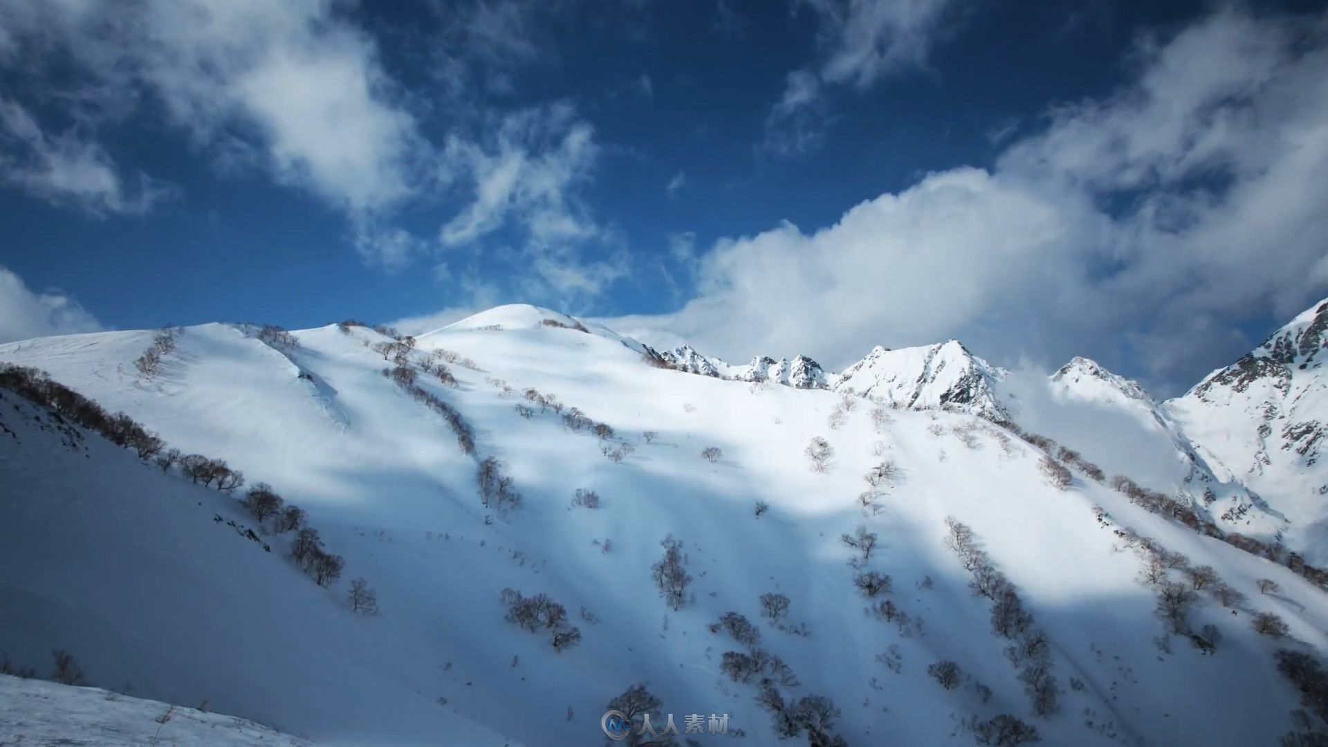 延时摄影雪山风景高清实拍视频素材