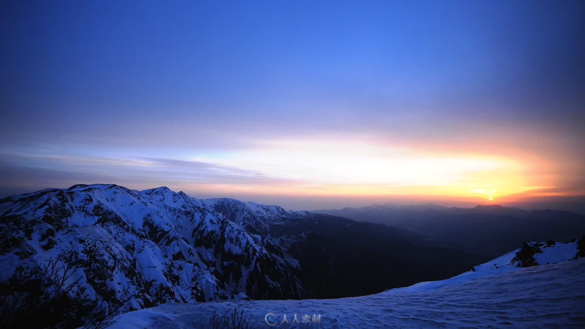 延时摄影雪山风景高清实拍视频素材