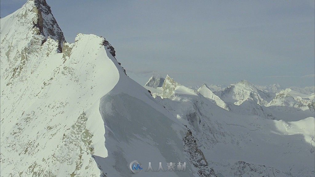 航拍雪山高清实拍视频素材