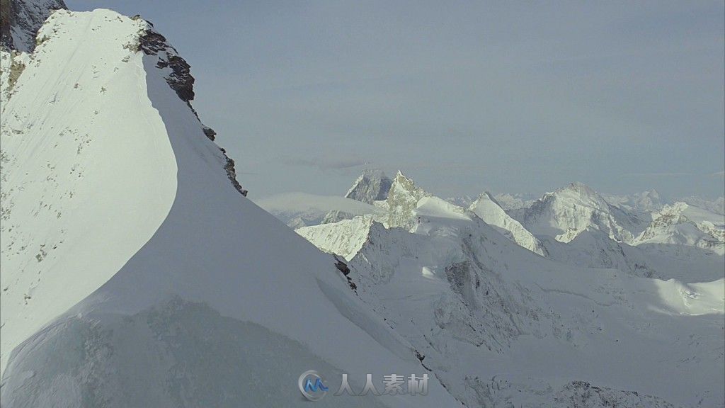 航拍雪山高清实拍视频素材