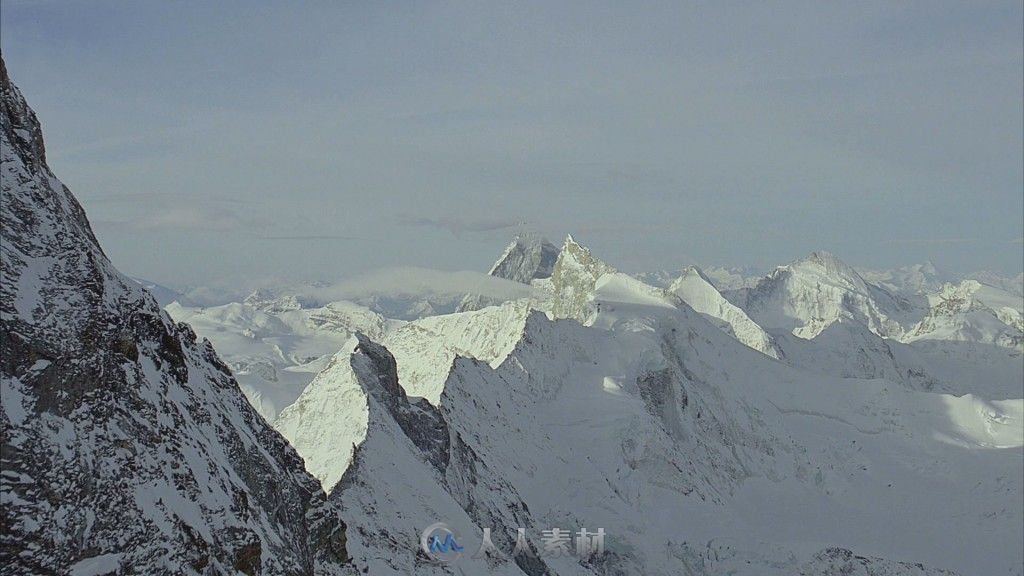 航拍雪山高清实拍视频素材