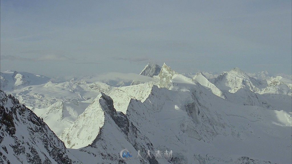 航拍雪山高清实拍视频素材