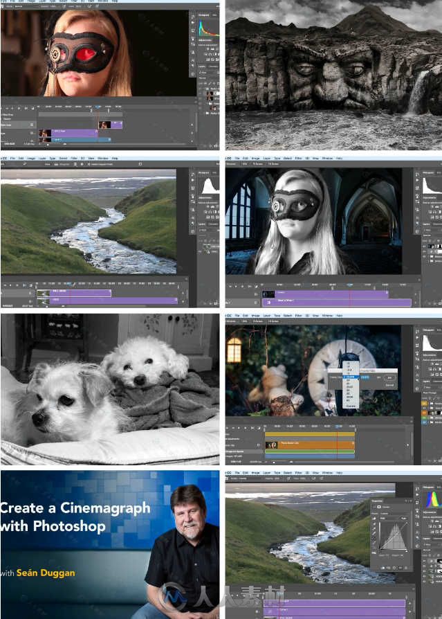 PS静止与动态艺术特效视频教程 Photoshop Cinemagraph Tutorial Start to Finish
