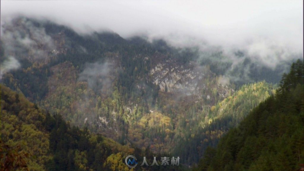 山林雾景(快速)高清实拍视频素材