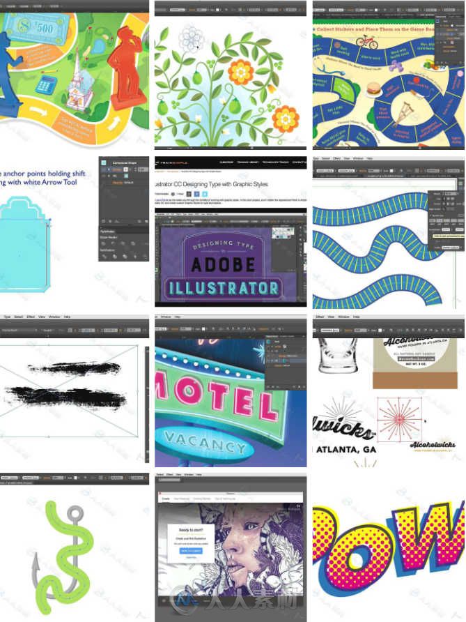 Illustrator插画绘制高效技巧20则视频教程 Train Simple Illustratoring with Laur...