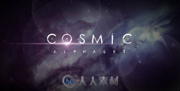 宇宙闪烁光芒字母字体特效动画AE模板 Videohive Cosmic Alphabet 9456306