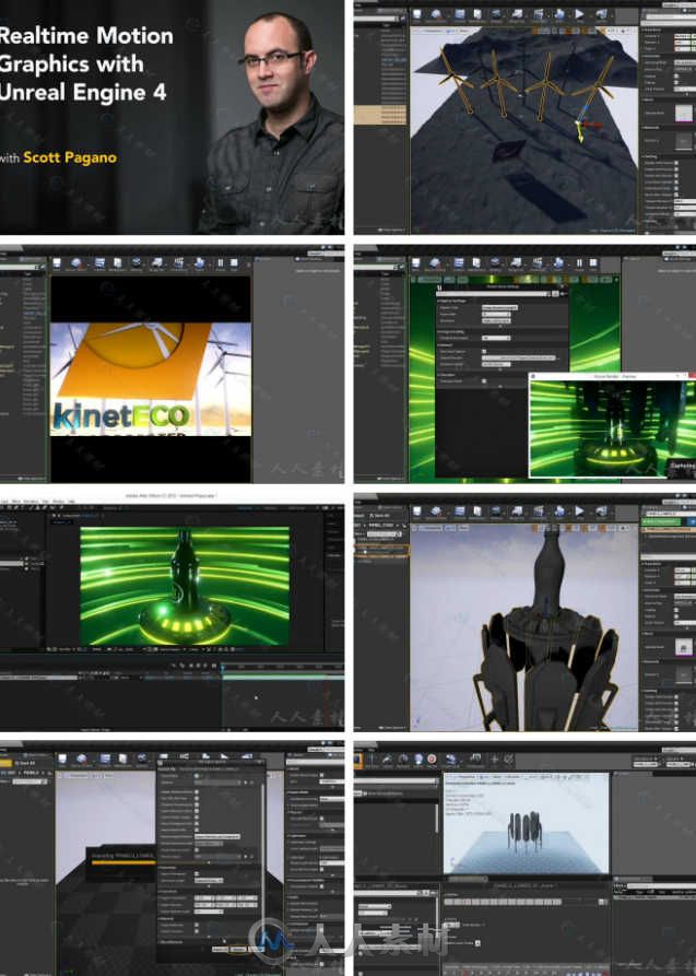 Unreal Engine 4游戏动画特效制作视频教程 Realtime Motion Graphics with Unreal ...