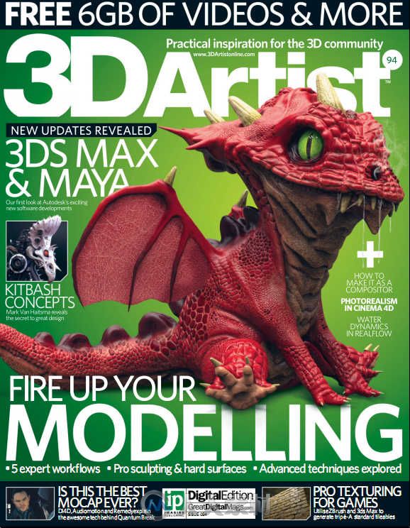 3D艺术家书籍杂志第94期 3D ARTIST ISSUE 94 2016